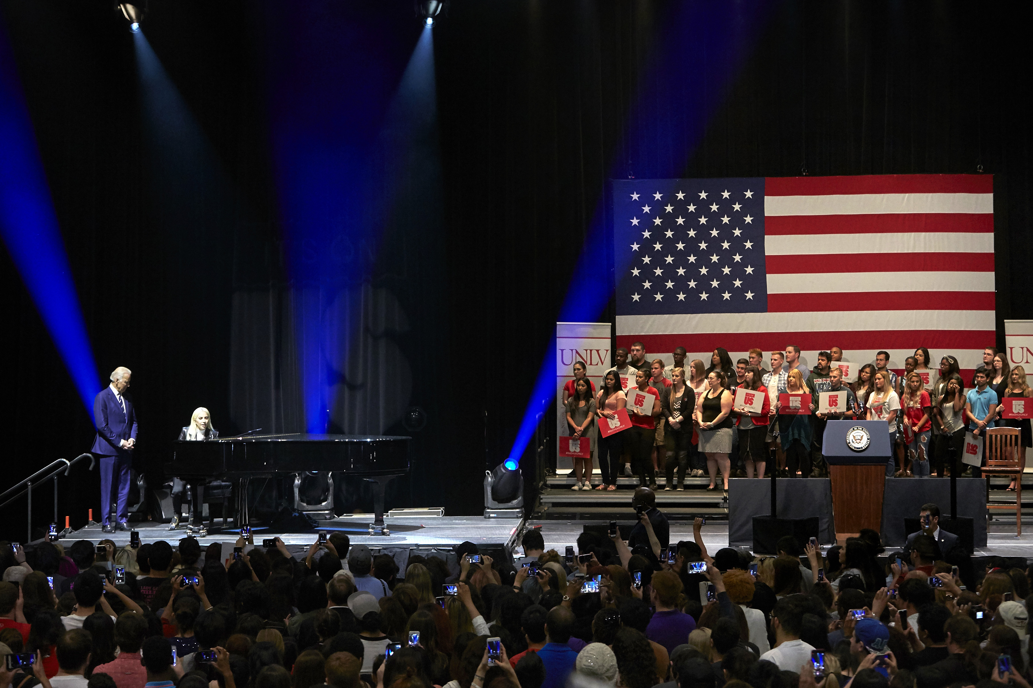 "It's On Us" Lady Gaga & Joe Biden at UNLV