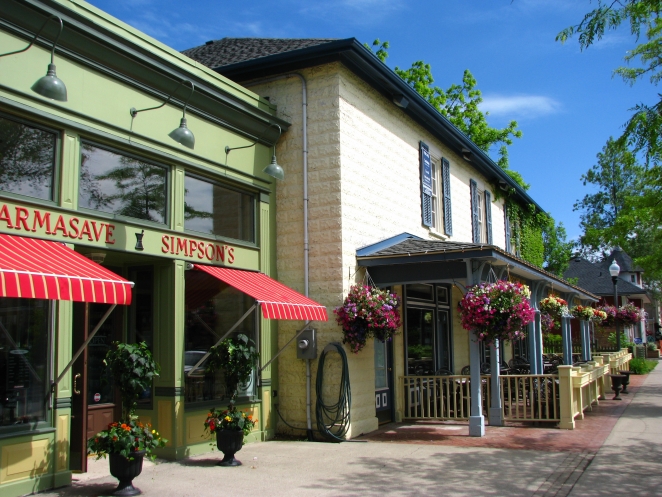 The historic downtown of Niagara-on-the-Lake, a charming Wine Country community 90 minutes southwest of Toronto by car. 