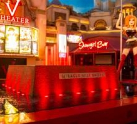 MIRACLE MILE SHOPS’ FOUNTAIN GLOWS RED IN JUNE FOR GOLDEN RAINBOW