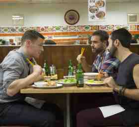 From left: Jonathan Groff, Murray Bartlett and Frankie J. Alvarez